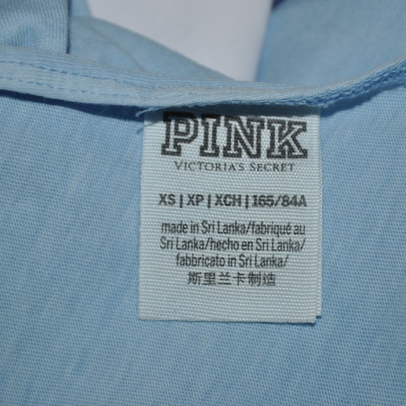 VS PINK Logo Tee Shirt Oversize Peek-A-Boo Back XS - Picture 5 of 5